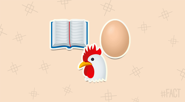 According to Genesis 1:20-22, the chicken came before the egg.