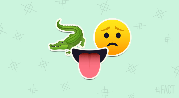 A crocodile can’t poke its tongue out.