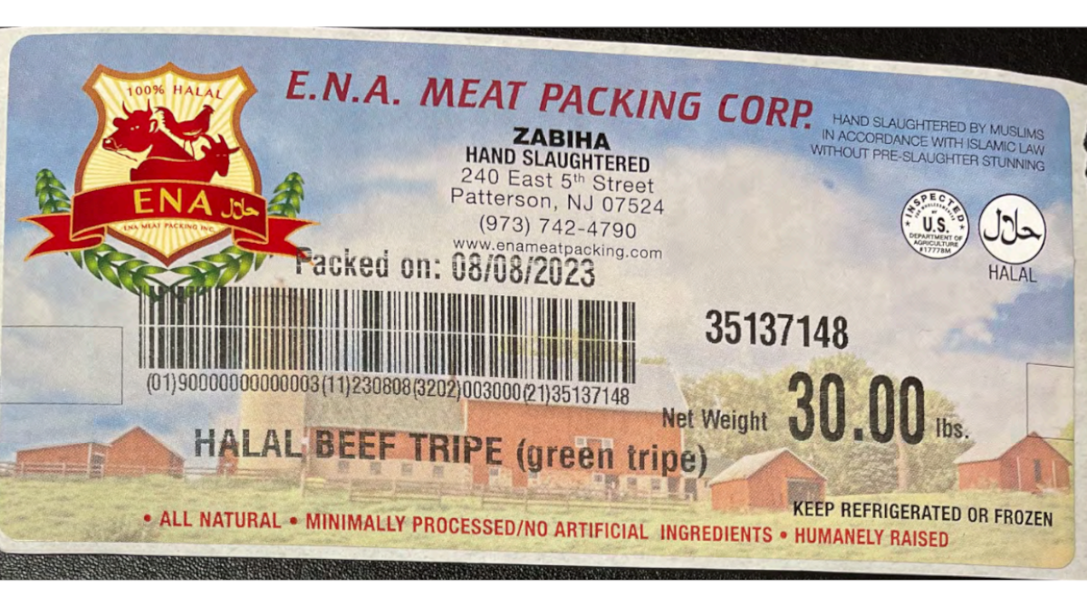 E.N.A. Meat Packing Inc. recall