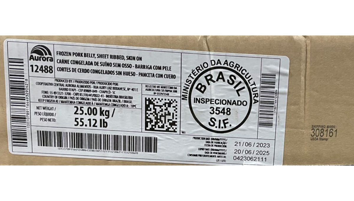 Pork products recall